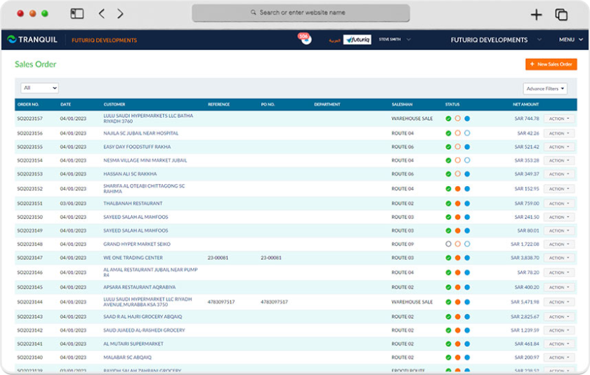 Manage Sales Orders